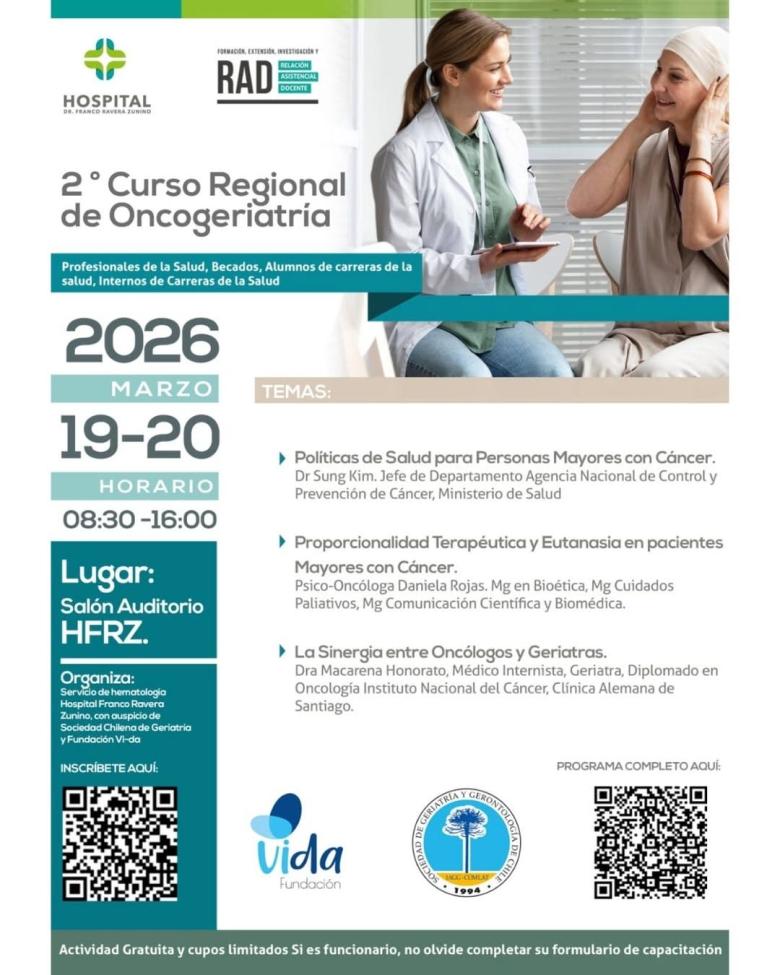 2° Curso Regional de Oncogeriatría, Hospital Dr. Franco Ravera Zunino (HFRZ)